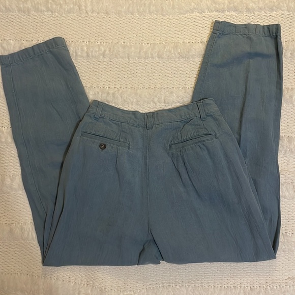 Calvin Klein linen pants green 10 Petite - Picture 8 of 16